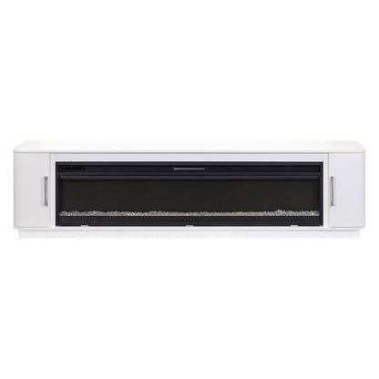 Uptown 96" Fireplace Console, Fully Assembled, White