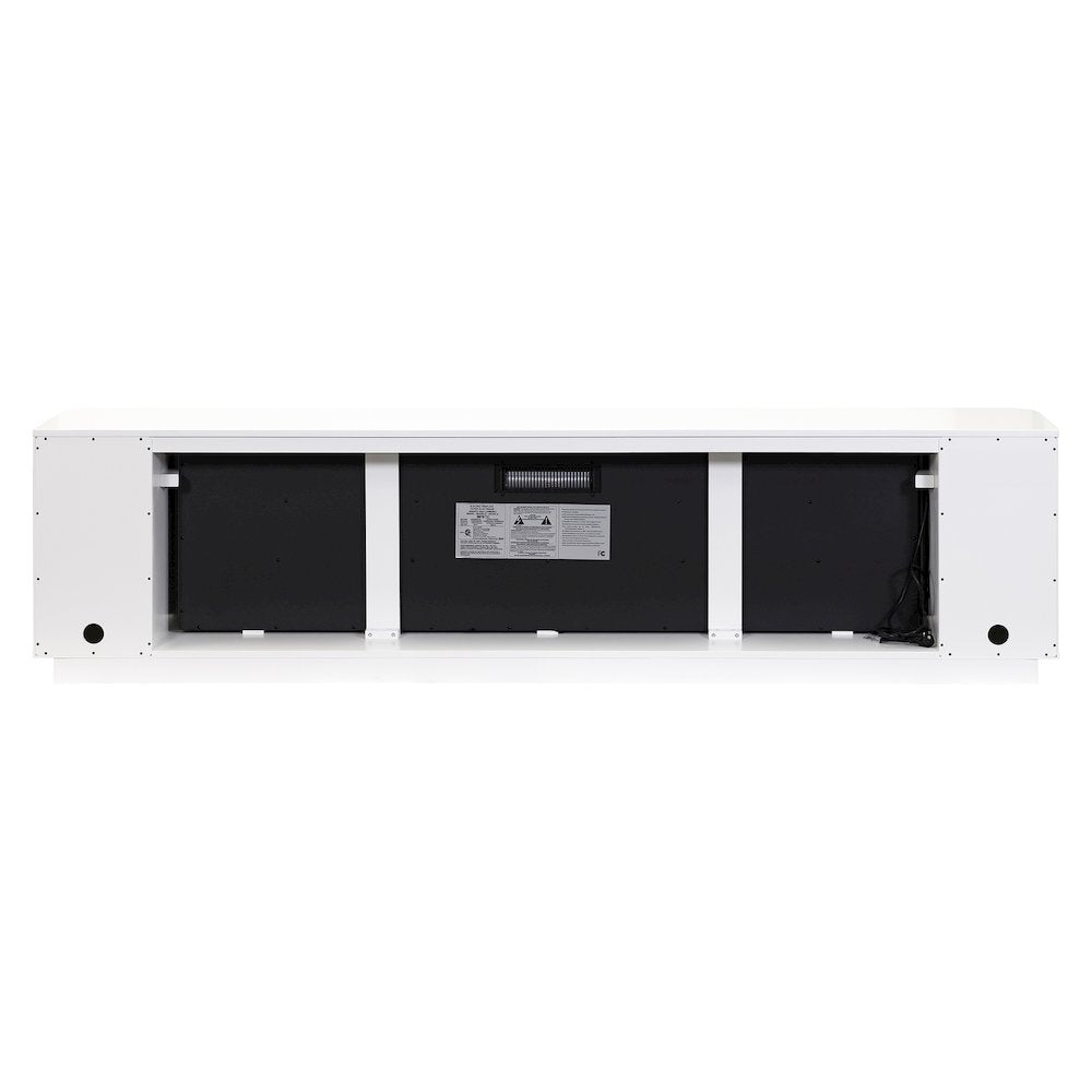 Uptown 96" Fireplace Console, Fully Assembled, White