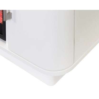 Uptown 96" Fireplace Console, Fully Assembled, White