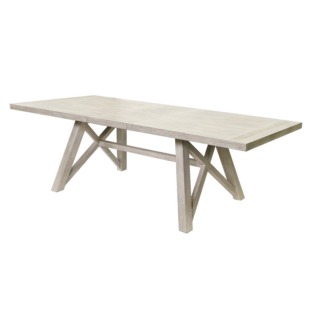 Winslow Modern Farmhouse Rectangular Extension Kitchen Dining Table, Brown