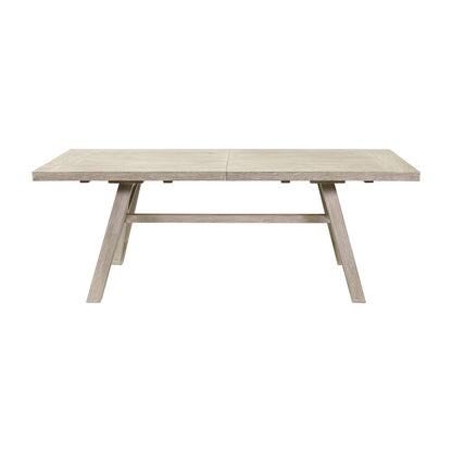 Winslow Modern Farmhouse Rectangular Extension Kitchen Dining Table, Brown