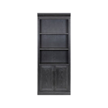 Traditional Wood Bookcase with Doors, Office Storage