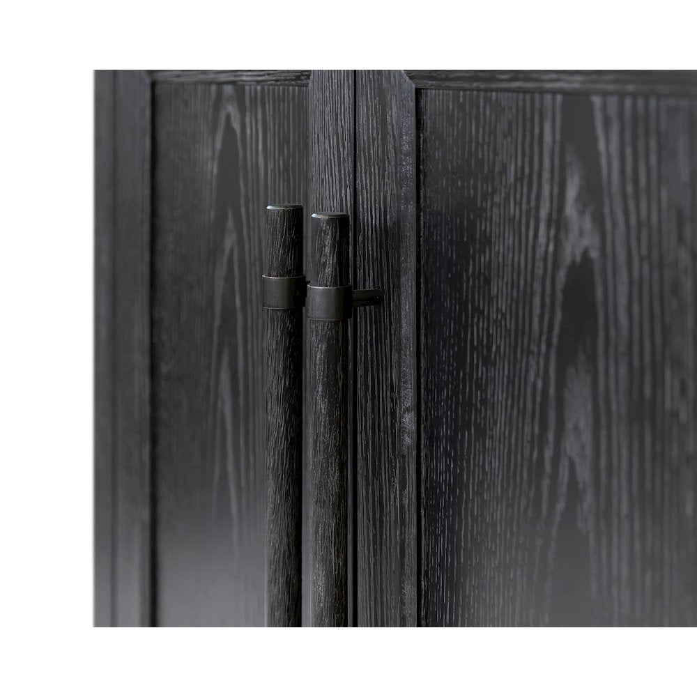 Traditional Wood Bookcase with Doors, Office Storage