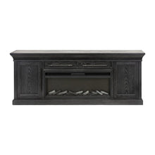 Transitional 80" Fireplace Console, Entertainment Storage, TV Stand