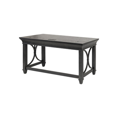 Traditional Wood Writing Desk, Office Table with Drawers
