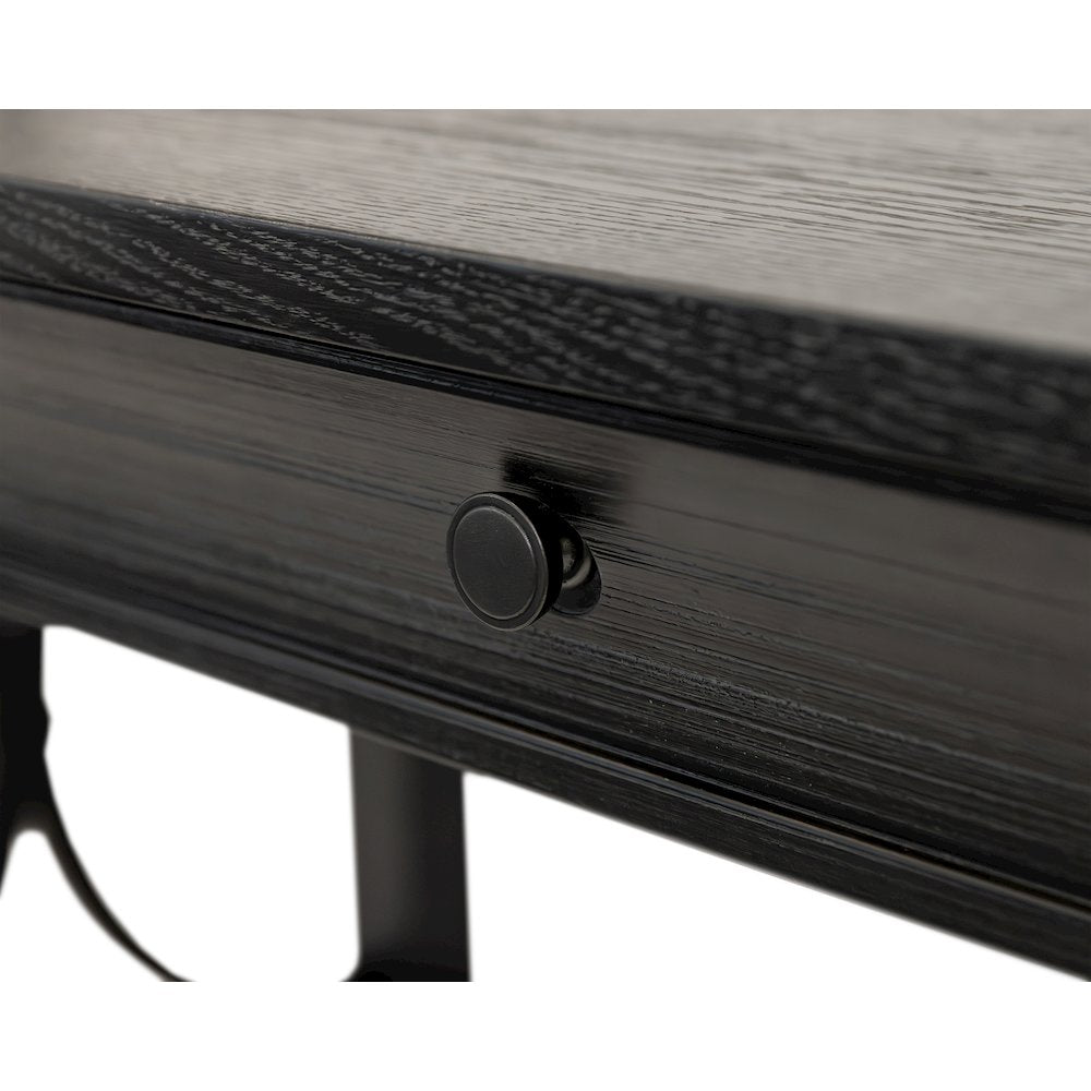 Traditional Wood Writing Desk, Office Table with Drawers