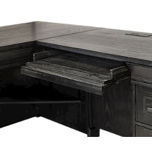 Traditional Executive Wood Double Pedestal L-Desk, Corner Desk, Office Table