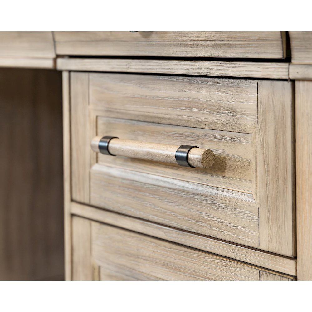 Traditional Wood Double Pedestal Desk, Executive Desk, Office Table
