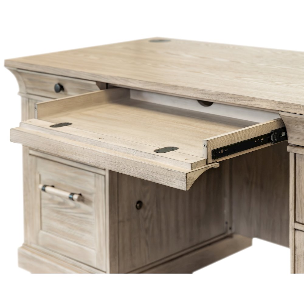 Traditional Wood Double Pedestal Desk, Executive Desk, Office Table