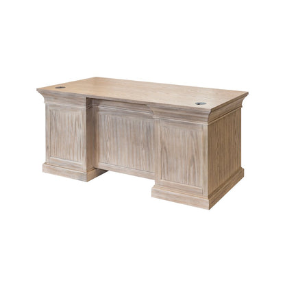 Traditional Wood Double Pedestal Desk, Executive Desk, Office Table