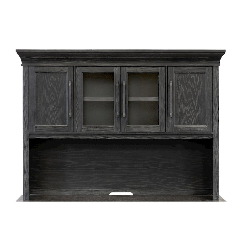 Traditional Wood Executive Hutch With Doors, Office Storage