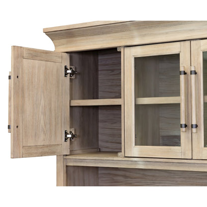 Traditional Wood Executive Hutch With Doors, Office Storage