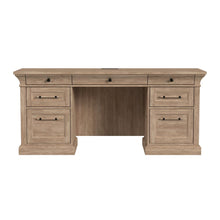 Traditional Wood Executive Desk, Storage Office Credenza