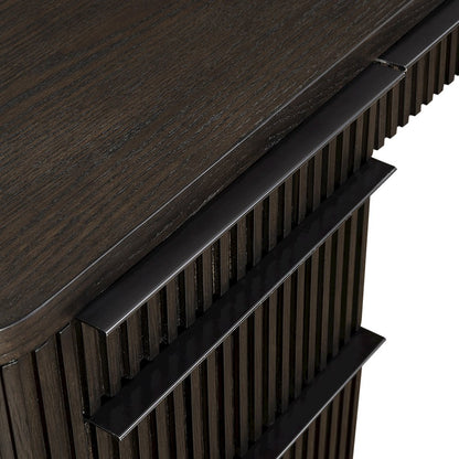Tulane Pedestal L-Desk, Pedestal L-Desk with Open Return