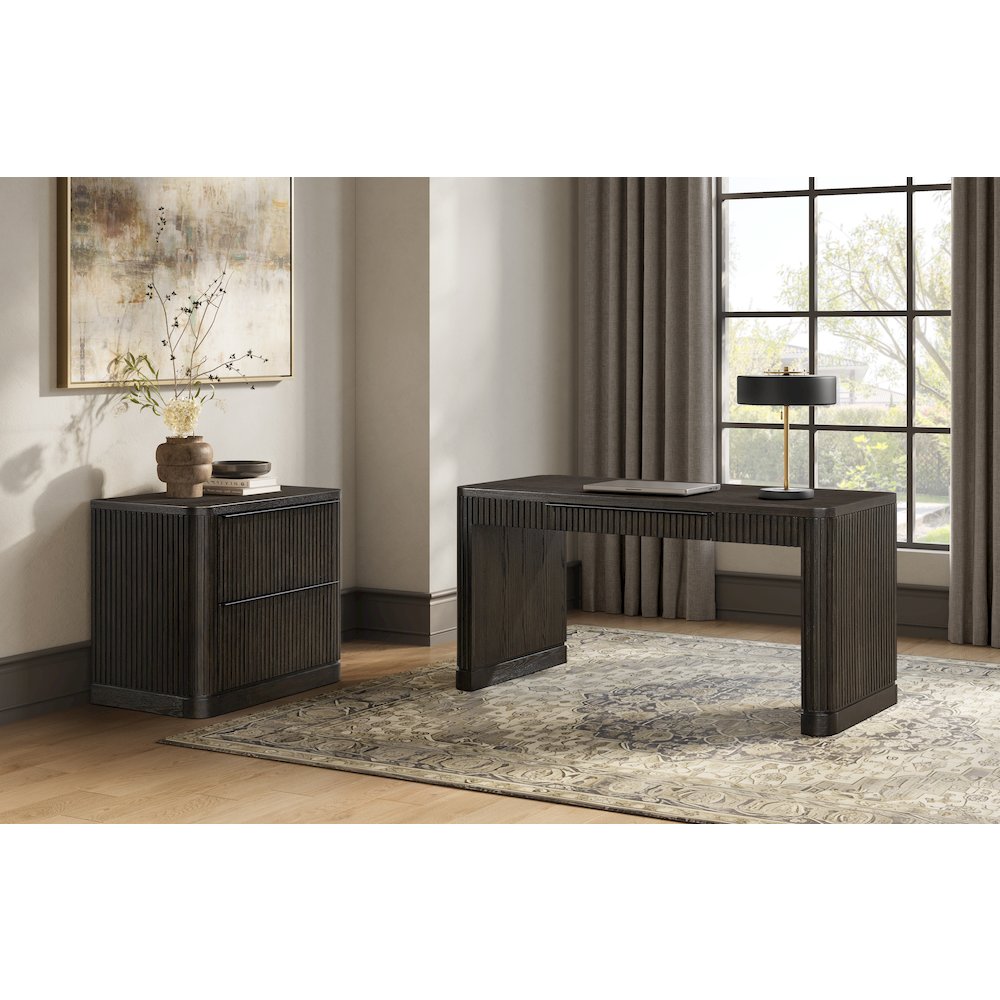 Tulane Wood Lateral File With Legal/Letter File Drawer, Brown
