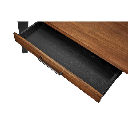 Avery Modern Writing Desk, Rich Medium Brown