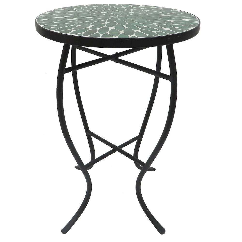 Mosaic Leave Green Accent Table