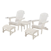 Foldable Adirondack Chair With Cup Holder Conversation Set