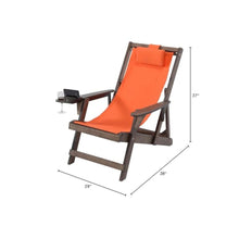 Canvas Sling Chair With Cup And Wine Holder (Set Of 2)