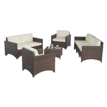 Modular 3-Seater Sofa, Loveseat, 2 Armchairs And Coffee Table Conversation Set