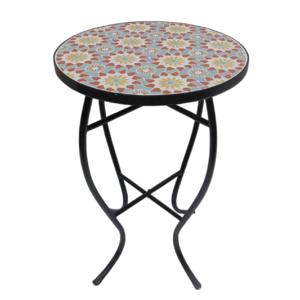 Mosaic Floral Accent Table