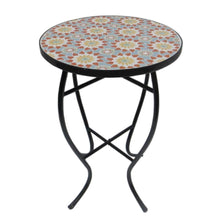 Mosaic Floral Accent Table