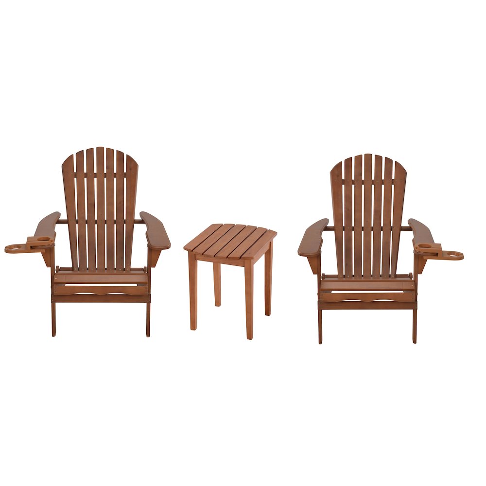 Foldable Adirondack Chair With Cup Holder Bristro Set