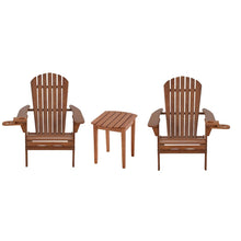 Foldable Adirondack Chair With Cup Holder Bristro Set