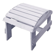 White Adirondack Pine Ottoman