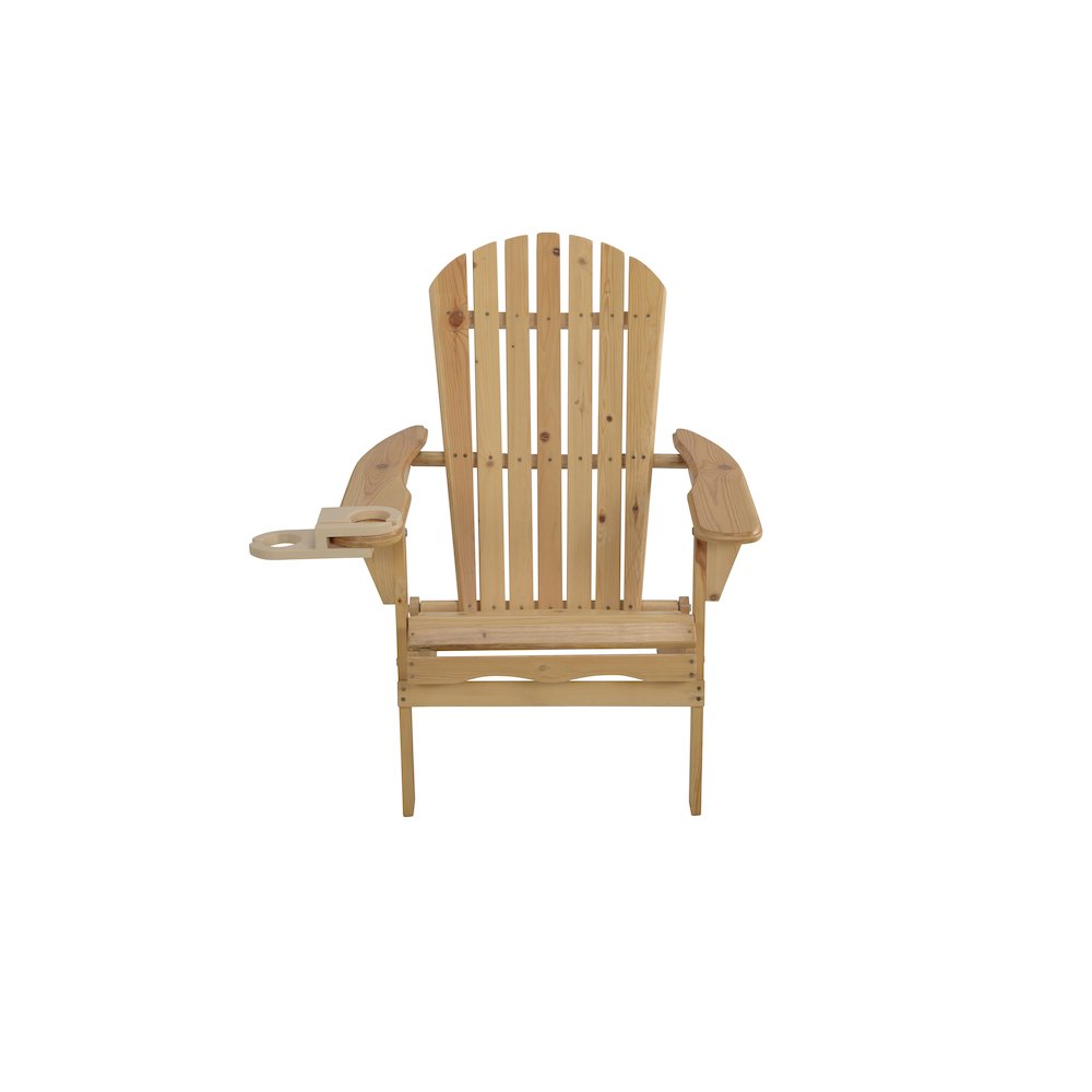 Foldable Adirondack Chair With Cup Holder Set Of 4