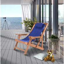 Canvas Sling Chair With Cup And Wine Holder And Ottoman (Set Of 5)