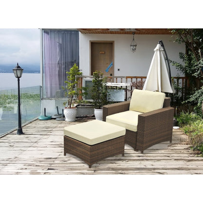 Modular Armchair Ottoman Set