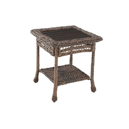 Faux Sea Grass Resin Rattan End Table
