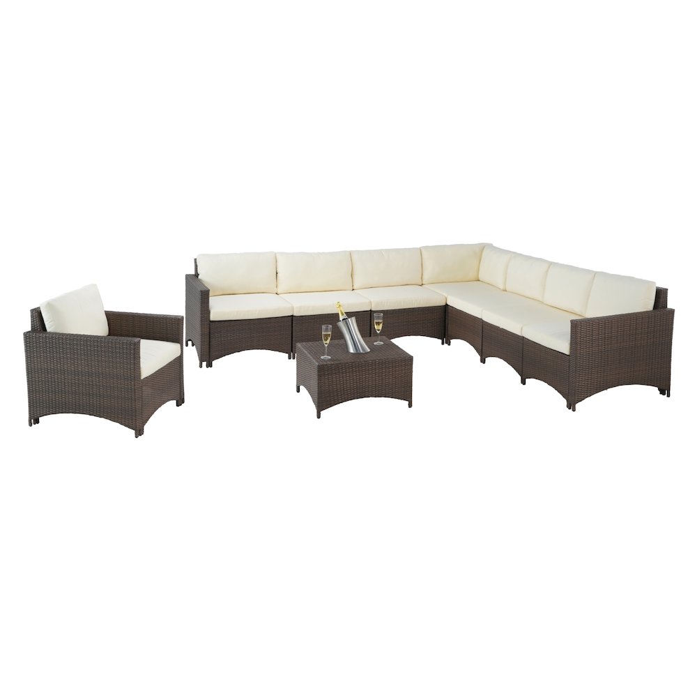 Modular Extended Sectional Sofa And Coffee Table