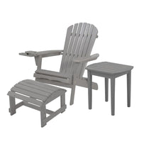 Foldable Adirondack Chair With Cup Holder Bristro Set With Ottoman