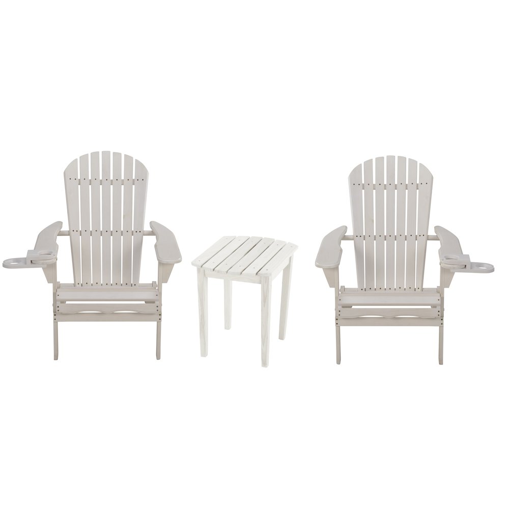 Foldable Adirondack Chair With Cup Holder Bristro Set