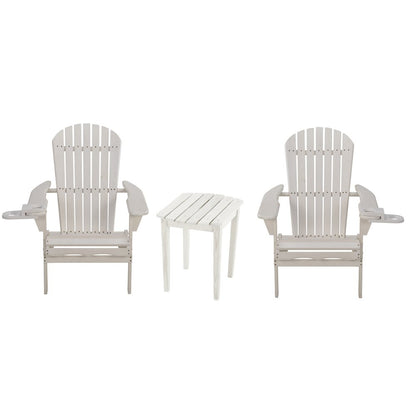 Foldable Adirondack Chair With Cup Holder Bristro Set