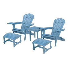 Foldable Adirondack Chair With Cup Holder Conversation Set