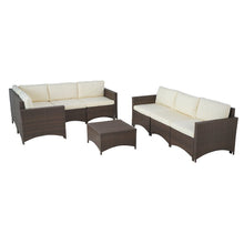 Modular Sectional Sofa With 3-Seater Sofa And Coffee Table