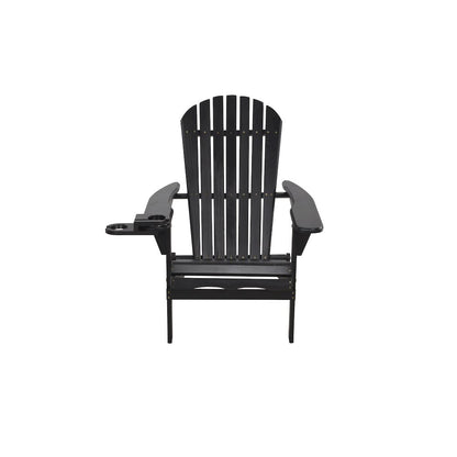 Foldable Adirondack Chair With Cup Holder Conversation Set