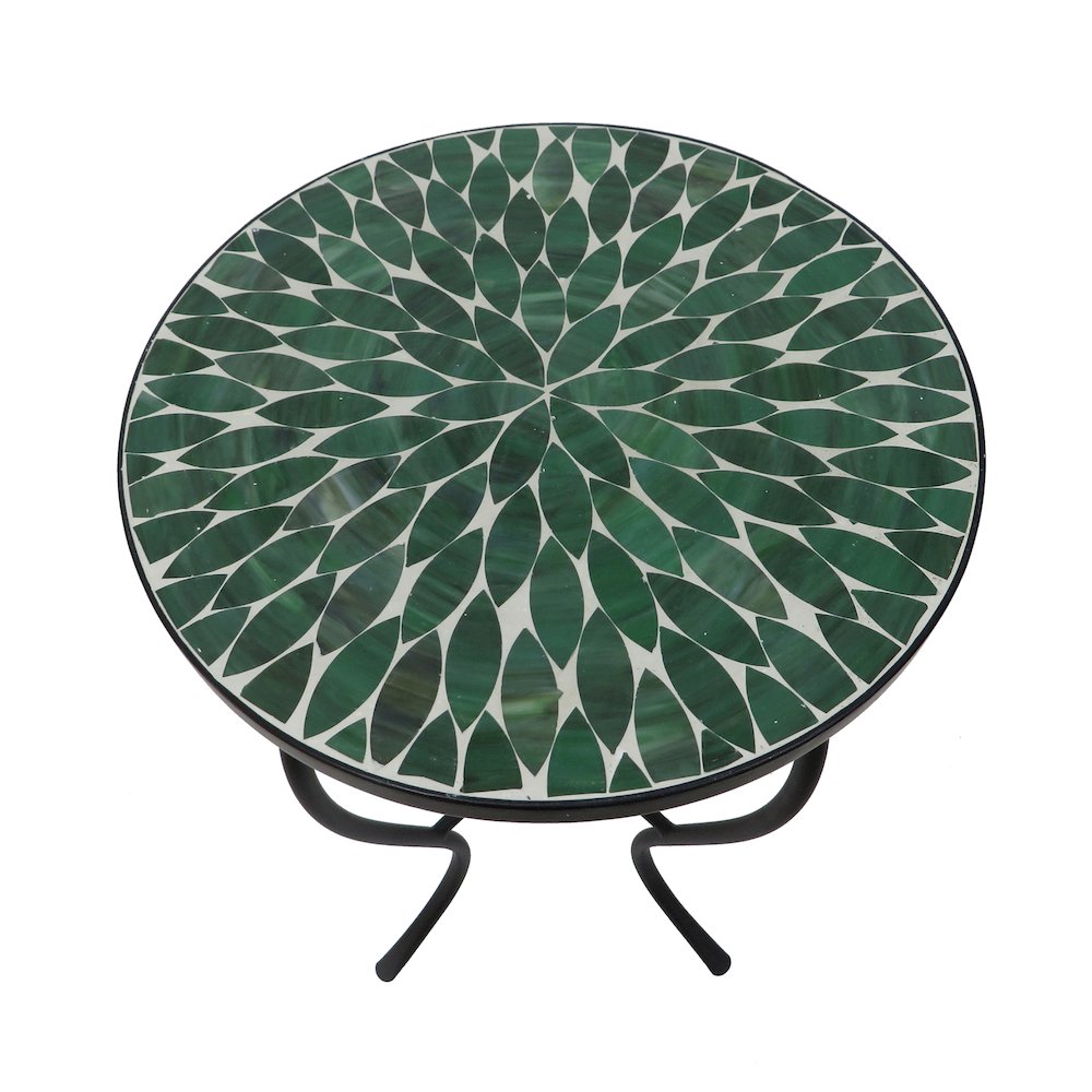 Mosaic Leave Green Accent Table