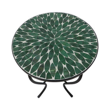 Mosaic Leave Green Accent Table