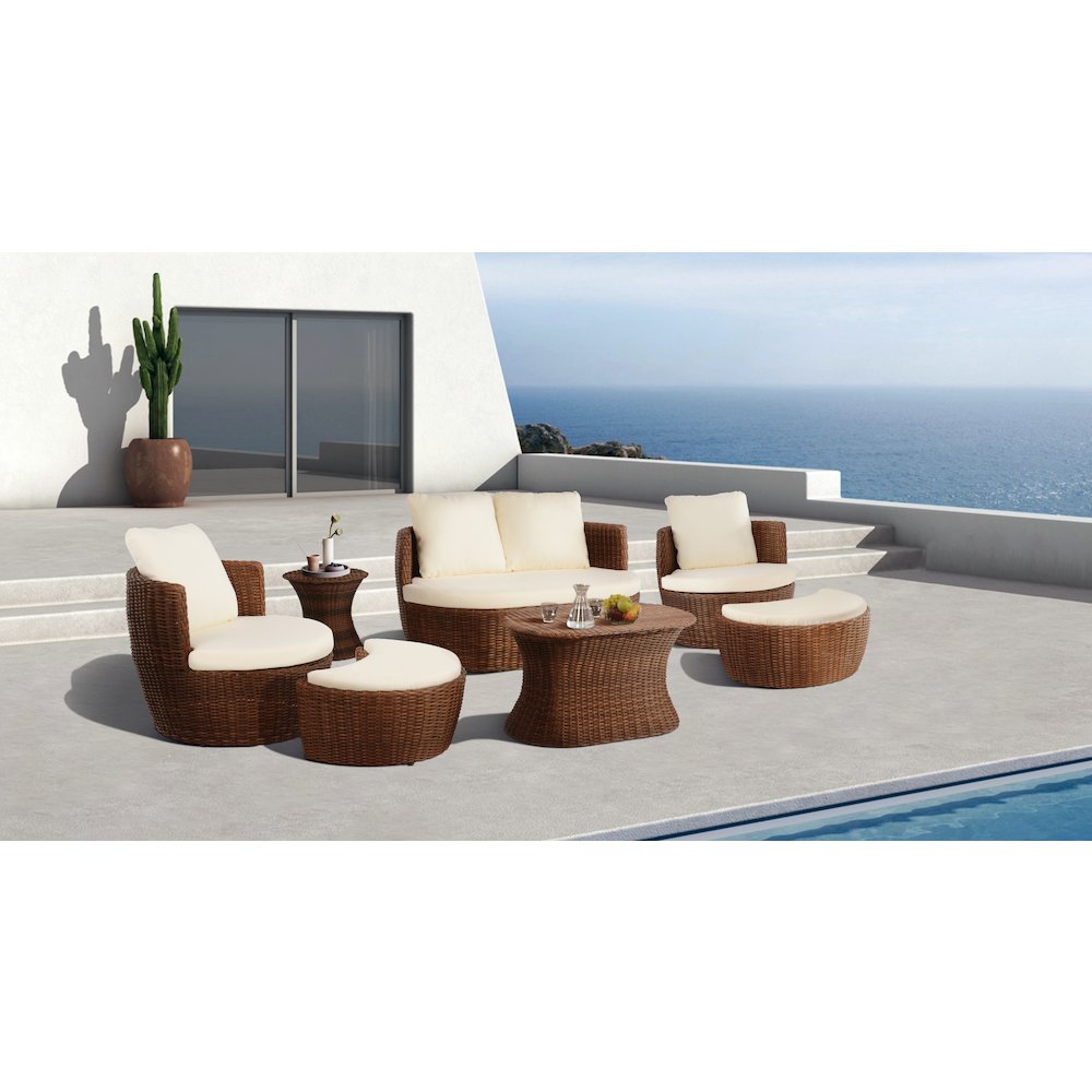 Outdoor 7-Piece Ottoman Set