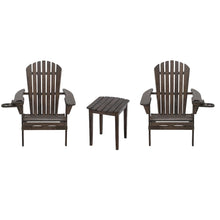 Foldable Adirondack Chair With Cup Holder Bristro Set