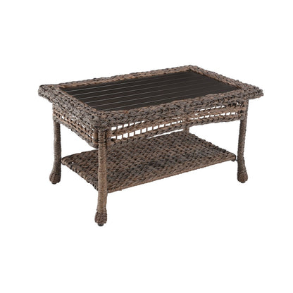 Faux Sea Grass Resin Rattan Coffee Table