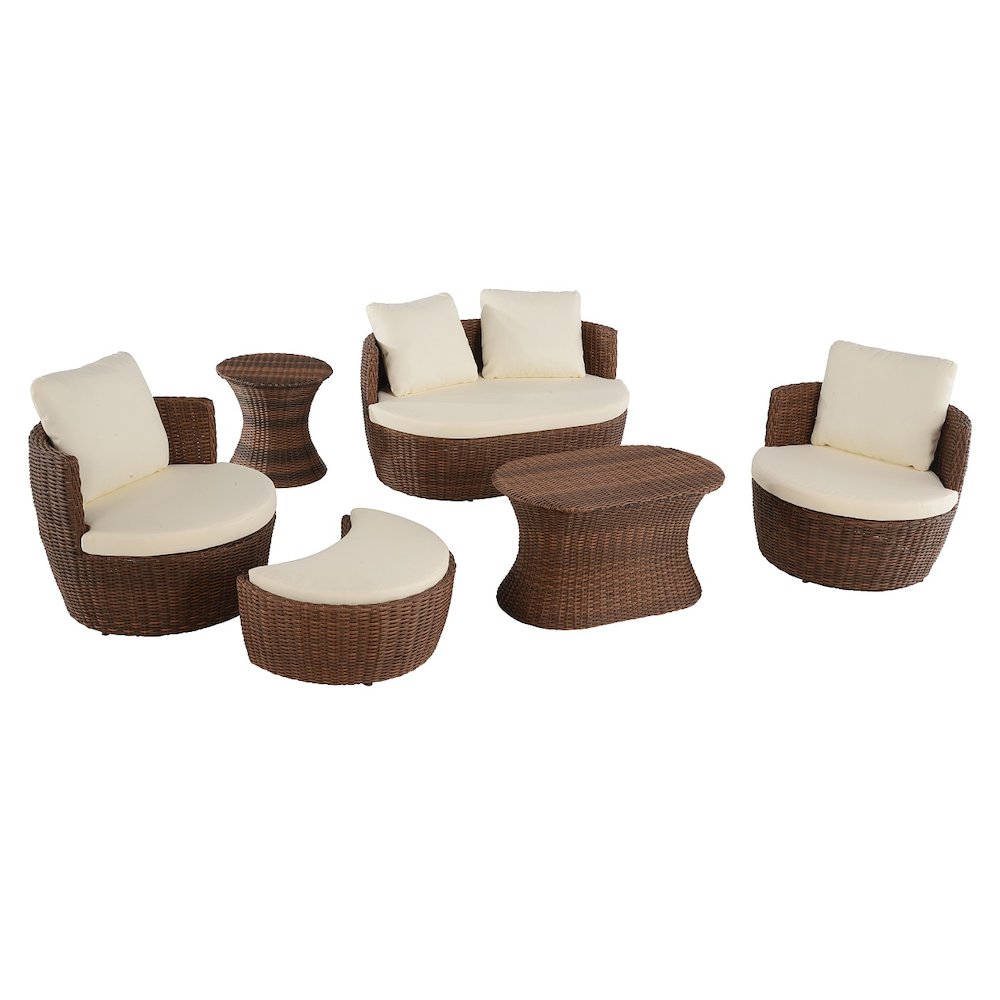 Outdoor 6-Piece Ottoman Set