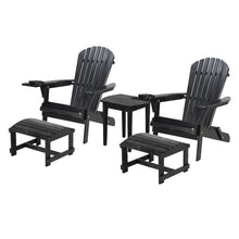 Foldable Adirondack Chair With Cup Holder Conversation Set