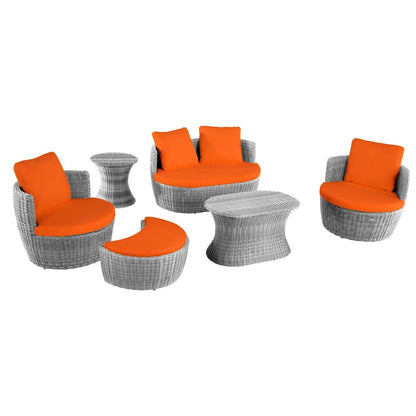 Outdoor 6-Piece Ottoman Set