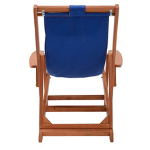 Canvas Sling Chair With Cup And Wine Holder And Ottoman