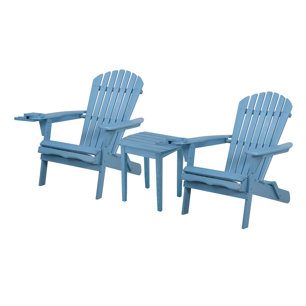 Foldable Adirondack Chair With Cup Holder Bristro Set
